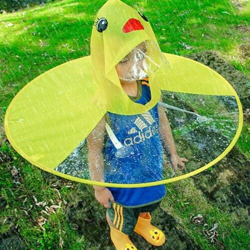 Hot selling cartoons raincoat kids little yellow duck cloak raincoat baby children raincoat boys and girls kindergarten rainwear