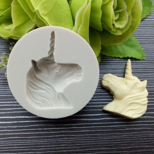 LY1-1499 Unicorn silicone cake mould Cake decoration tools Chocolate jelly silicone mold