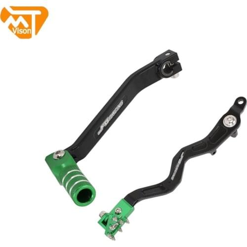 Motorcycle CNC Folding Gear Shift Pedal Lever Shifter Rear Foot Brake Pedal Lever For KAWASAKI KLX250 D-TRACKER 2001-2020