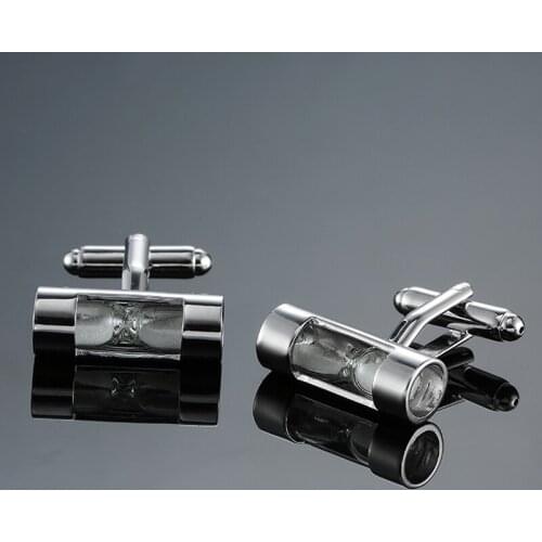 DY New classic design silvery round white hourglass Cufflinks fashion Mens French shirt Cufflink free shipping