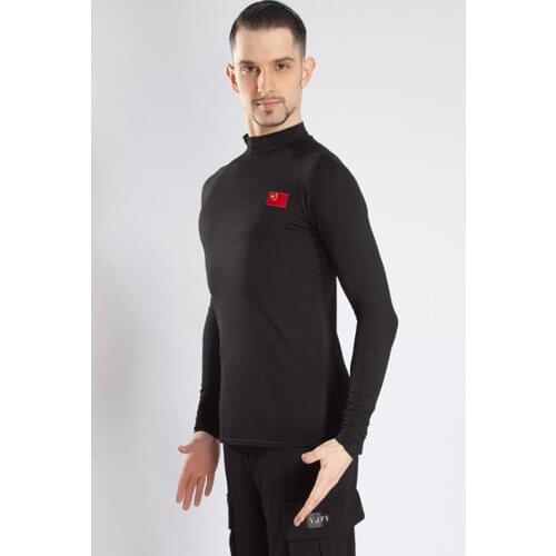 Male Latin Dance Dress Long Sleeve Latin Dance Tops for Man Ballroom Samba Tango Chacha Dancing Performamnce BY292