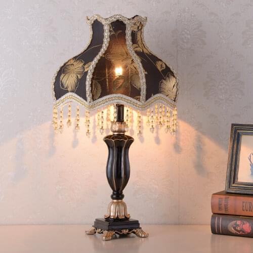 Table Lamp Bedside Lamp Creative Bedroom Bedside Romantic Decoration Dimmable Fabric European-style Touch Lamp Bedside