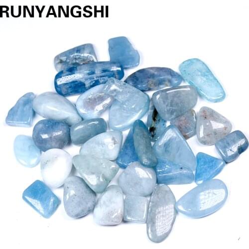 Natural crystal stone Aquamarine Protolith Tumbled Stone Healing Reiki Crystal Chakra Home Decor Garden Flower Decorative