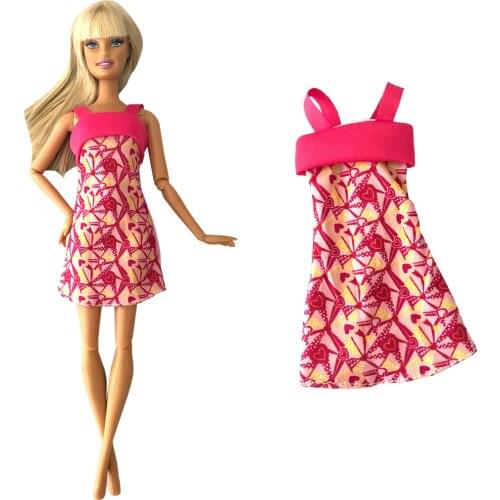 NK Newest Doll Noble Suspender Skirt Pink Casual Jumpsuit Short Skirt Fashion Clothing For Barbie Doll Best Girl Gift 289A 6X