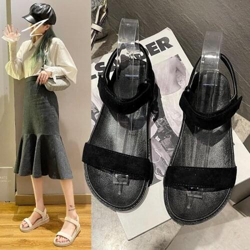 Summer 2021 New Platform Middle Heel Womens Sandal, Platform Platform Womens Shoe, Go with Student Roman Shoes 35-40