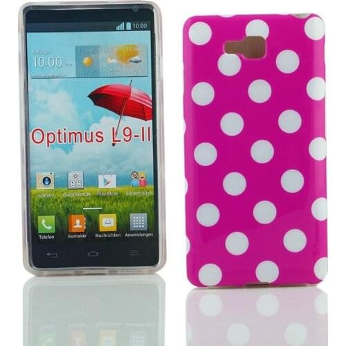 OEEKOI For LG L9 II Case Polka Dots Soft TPU Gel Cover Case for LG Optimus L9 II Free Shipping
