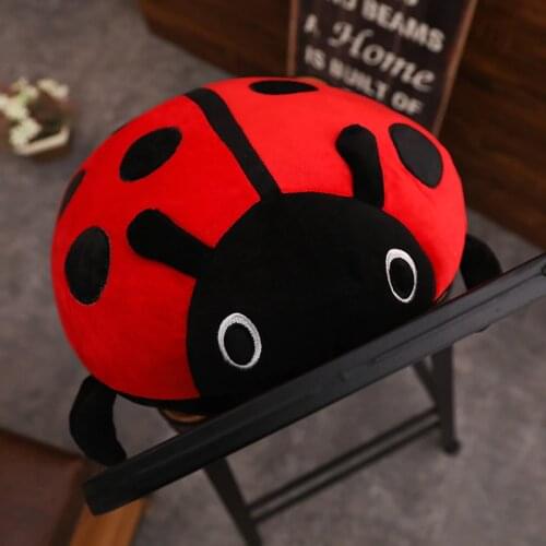 40-80cm Cute Plush Toy Soft Creative Ladybug Ladybird Insect Hold Doll Pillow Cushion Novelty Children Girls Birthday Gift