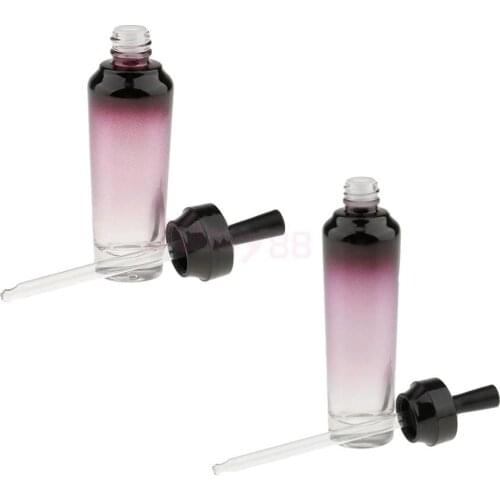 30ml 50ml Amber Glass Empty Pipette Dropper Bottles Refillable Vials for Essential Oil Liquid Pack of 2