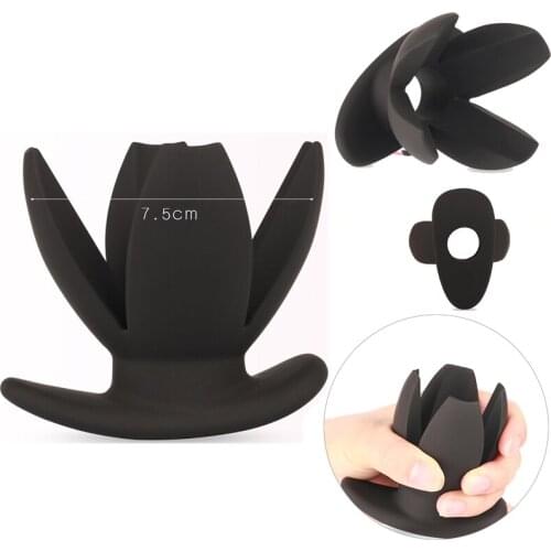 Hollow Sex Anal Plug Flower Opening Butt Plug Expander Anus Enlargement Device Man and Woman Masturbation Erotic Anal Sex Toys