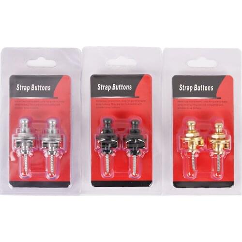 2 Piece/Set Guitar Strap Lock Straplock Straplok Button for all Acoustic Electric Bass Guitar Strap 3 Colors