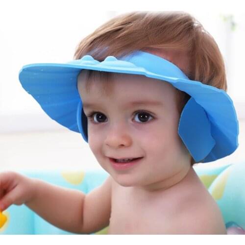Adjustable Kids Shampoo Cap Baby Safety Wash Hair Ear Shield Caps Soft Children Bath Shower Eye Ear Protection Hats Bathing Care