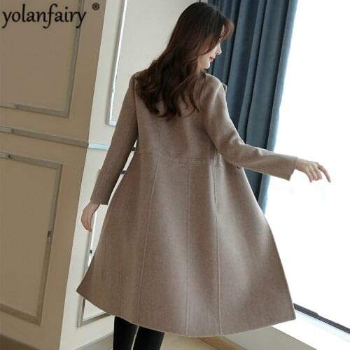 Wool Coat Women slim Winter Coat Women Double Sided Long Jacket Oversize Windbreaker Abrigos Mujer Invierno 2020 FX88916 YY720