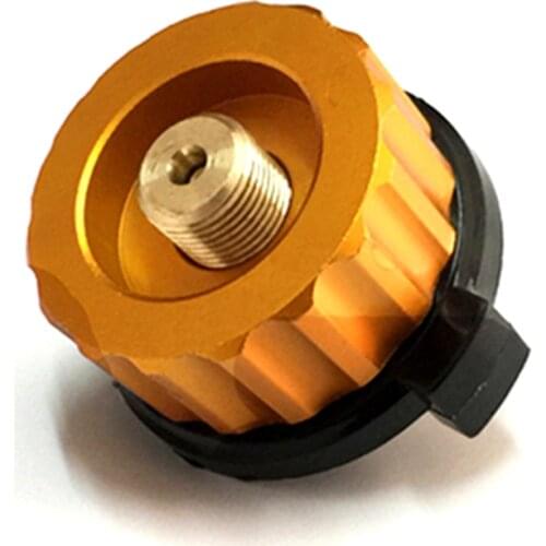 Outdoor Camping Hiking Equipment Aluminum Stove Conversion Split Gas Furnace Connector Cartridge Auto-off Tank Adapter