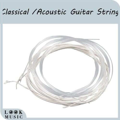 Alice A106-H Clear Nylon Classical Guitar Strings Silver-Plated Copper Alloy Wound Strings 1st-6th Strings