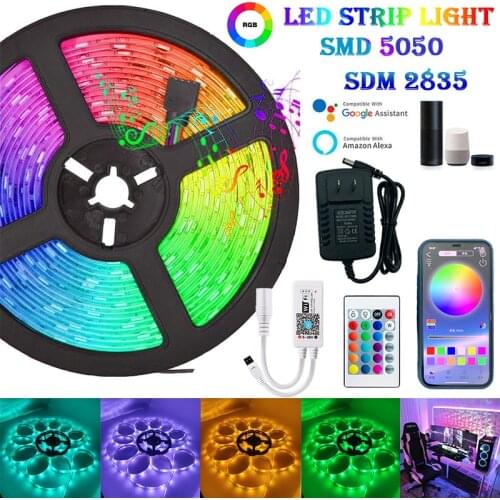 Led Strip Lights RGB 5050 Flexible Lamp Led Luces Waterproof Led Light Ribbon DC12V 5m 10m 15m 20m Bluetooth Wifi Tape Diode