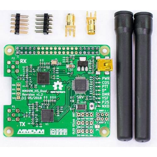 V1.3 MMDVM Dual Hat Duplex Hotspot board Support P25 DMR YSF NXDN For Raspberry