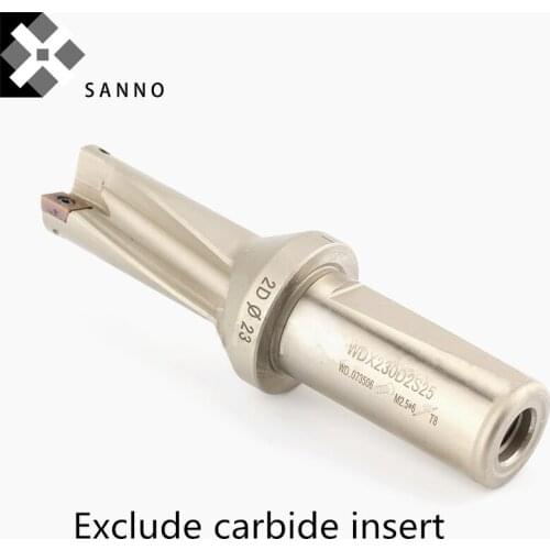 High quality 2D / 3D WD type fast drill bit U drills 12 - 35mm flat blind hole processing tools for hypotenuse metal