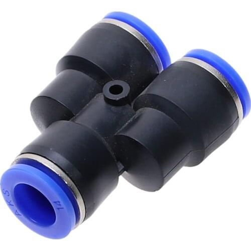 "Y" Pneumatic Connector Tee Union Push In Fitting for Air Pipe joint OD 4 6 8 10 12 14 16MM Pneumatic Fittings PY