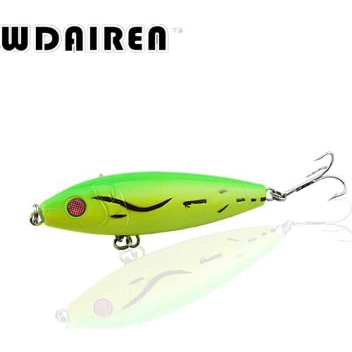 1Pcs 8cm 12g Popper Pencil Crank bait Fishing Lure Pesca With Hard Fishing Bait VIB Fishing Tackle 6# Hooks Crankbait NE-327