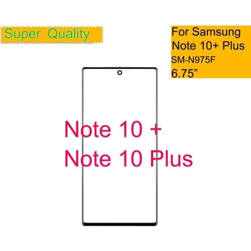 10Pcs/lot For Samsung Note 10 Plus Note10+ N975F N975F N975DS N975U LCD Front Touch Screen Glass Outer Lens With OCA Hollow Glue