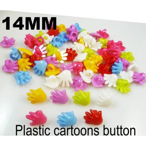 150PCS hand feet shape Colors Dyed Plastic cartoons buttons coat boots sewing clothes accessory brand button P-055