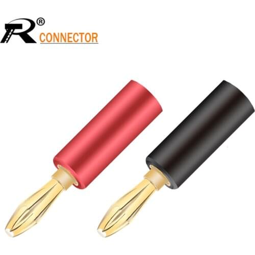 2pcs/lot High Quality Sound Speaker Wire Connector Welding-free Banana Plug Audio Speaker Banana Connector For 8mm Cable