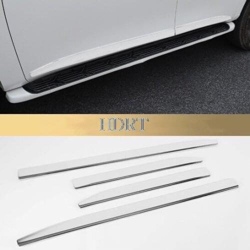 For Nissan PATROL Y62 2010-2018 Infiniti QX56 QX80 ABS Chrome Side Door Body Mouldings Protection Liner Garnish Cover Trims 4Pcs