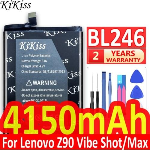 4150mAh New Big Power Battery For Lenovo Z90 Vibe Shot Z90A40 Z90-7 Mobile Phone Battery High Capacity + Free Tools
