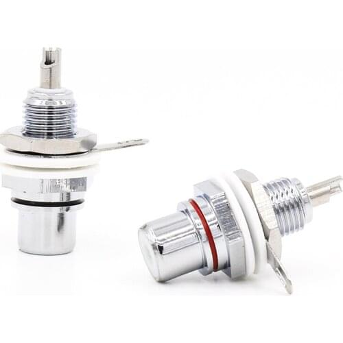 8pcs Rhodium Plated RCA Socket RCA female Panel Mount plug Audio Terminal RCA Panel Mount Chassis
