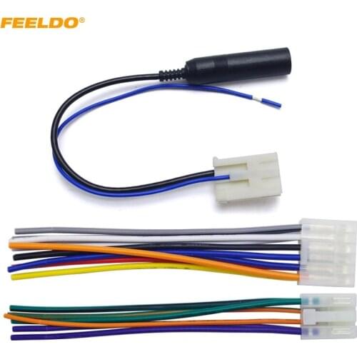 FEELDO Car Audio Stereo Wiring Harness Plug With Antenna Adapter For Toyota/Scion Factory OEM Radio CD/DVD Stereo #3186