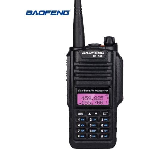 BAOFENG A58 Portable Walkie Talkie Professional Waterproof UV FM Radio Station CB Ham 5W Two Way Radio BF-A58 Dual Band Vhf Uhf