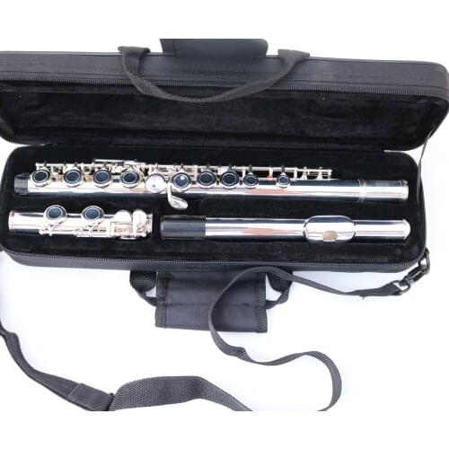 Free Shipping Music Fancier Club Intermediate Standards Flutes Silver Plated Flute Ring Keys 16 Holes Closed Hole E Key