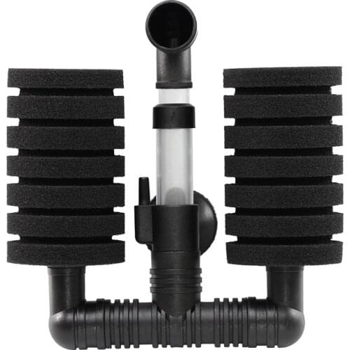 Double Heads Aquarium Biochemical Sponge Filter Fish Tank Fry Shrimp Breeding Oxygen Fish Tank Air Pump Skimmer Filter media