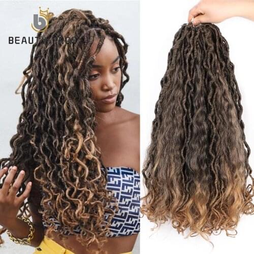 Bohemin Faux Mermaid Locs 20 inch Synthetic Braiding Crochet Hair 18 roots/pack Ombre Crochet Hair Extension For Afro Women