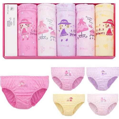 2 pcs 2 to 12 years kids cotton panties Girl Panties female cartoon printed children baby comics pants Bowknot briefs underwear