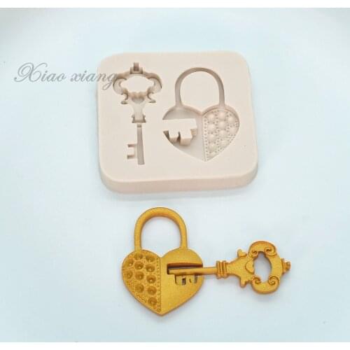 Keys And Locks Resin Silicone Molds Kitchen Baking Tools DIY Cake Pastry Fondant Moulds Chocolate Lace Decoration Supplies