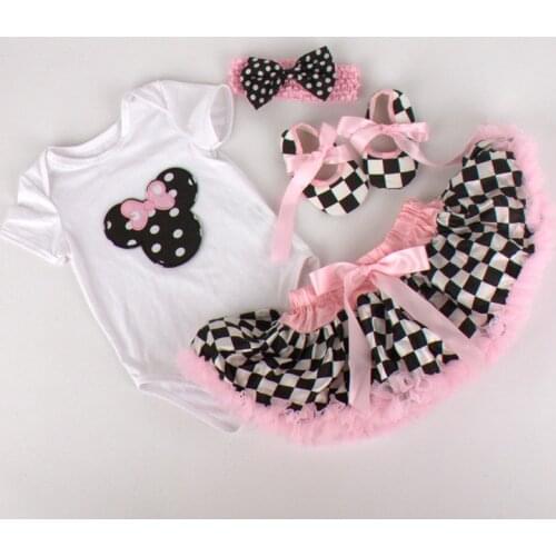 DollMai reborn Baby doll clothes cartoon pattern skirt with shoes headdress fits for 50-55cm silicone babies girls accessories