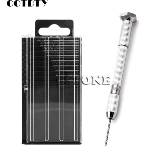 Mini Spiral Hand Manual Drill Chuck Twist Pin Vise Bits Kits Jewelry Tool