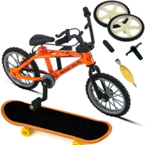 Mini Alloy Finger Bicycle Sport Bike Fingerboard DIY Creative Game Skateboard T3LA