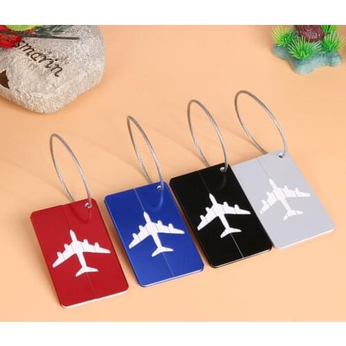 Fashion Luggage Tags Aluminium Alloy Women Men Travel Luggage Suitcase Name Address ID Card Label Holder Accessories Boarding