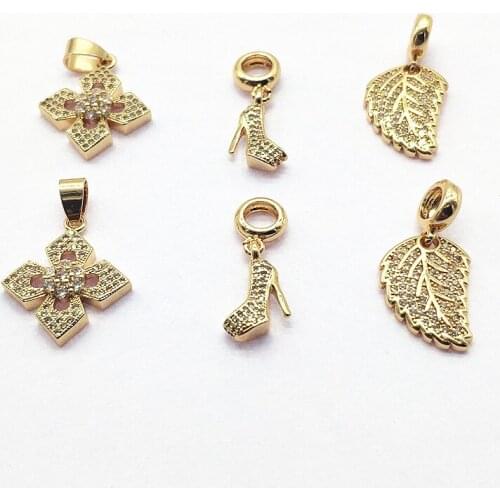 New arrival! (choose design) 20pcs Copper/Cubic Zirconia charm for Hand Made Earrings DIY parts,Jewelry Findings & Components