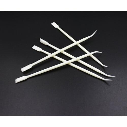 2 Way Plastic Fake Eyelash Perming Stick Tool False Eyelash Tweezers with Hot Glue Spoon Fake Eye Lash Applicator Eyelash