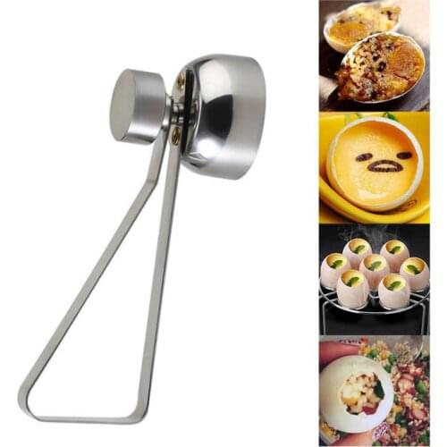 Portable Metal Egg Scissors Egg Topper Cutter Shell Opener Stainless Steel Boiled Raw Egg Open Creative Home Kitchen Tools Set