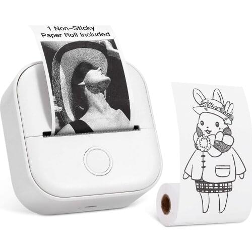Phomemo T02 White Printer Portable Stickers Maker Miini Impresora Portatil for Journal Diary Creation Gift Sticker Printer