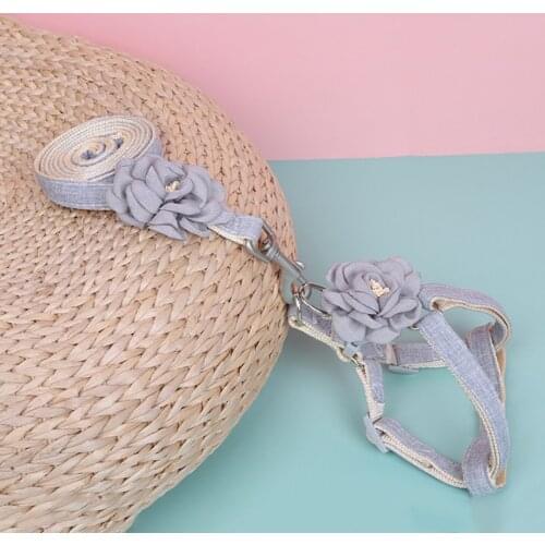 Pet Camellia Cat Dog Leash Dog Harness Leash Explosion-proof Red Pet Chest Strap Small And Medium-sized Dog Leash For Pet Walk