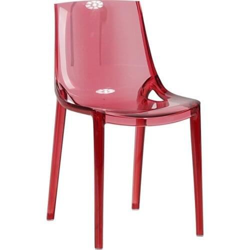 Nordic transparent dining chair plastic creative crystal chair fashion outdoor backrest simple restaurant coffee chair