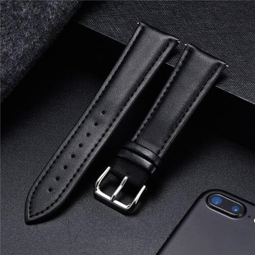 Soft Genuine Calfskin Leather Watchband Business Style Men Women Replace Watch Accessories 16mm 18mm 20mm 22mm 24mm Watch Strap