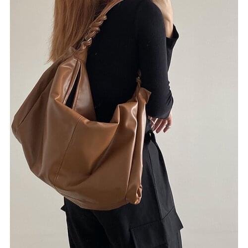 Retro Large Capacity Shoulder Bag Luxury Leather Handbag 2020 Casual Crossbody Bags For Women Bolsa de hombro
