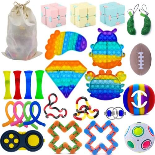 Fidget Toys Anti Stress Set Toy Set Relief Pop it Gift for Adults Girl Children Sensory Stress Relief Antistress Toys