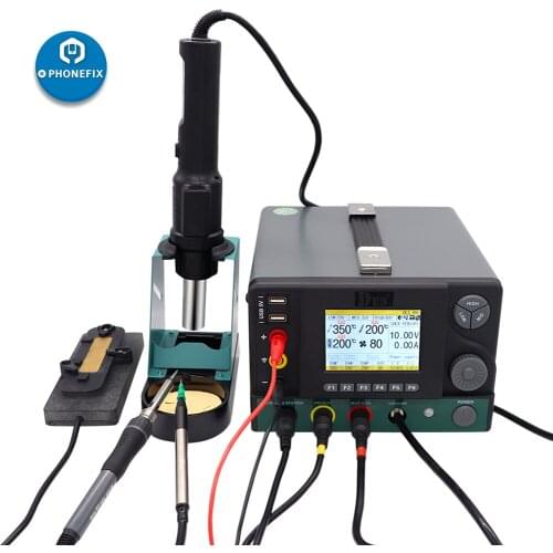 DES H 95 5 IN 1 Hot Air Gun Solder Iron Station SMD Rework Station Regulated Power Supply Welding Platform Electronic Repair Kit